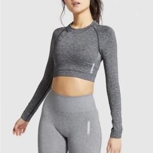Gymshark Crop L/S Top SZ S